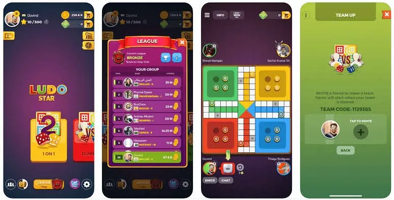 Ludo star where gamers can connect to challenge each other