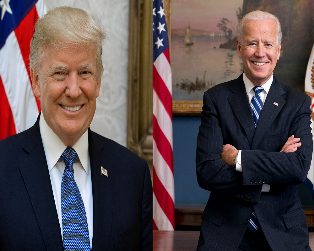 Democratic (Joe Biden) and republican (Donald trump Trump) Parties