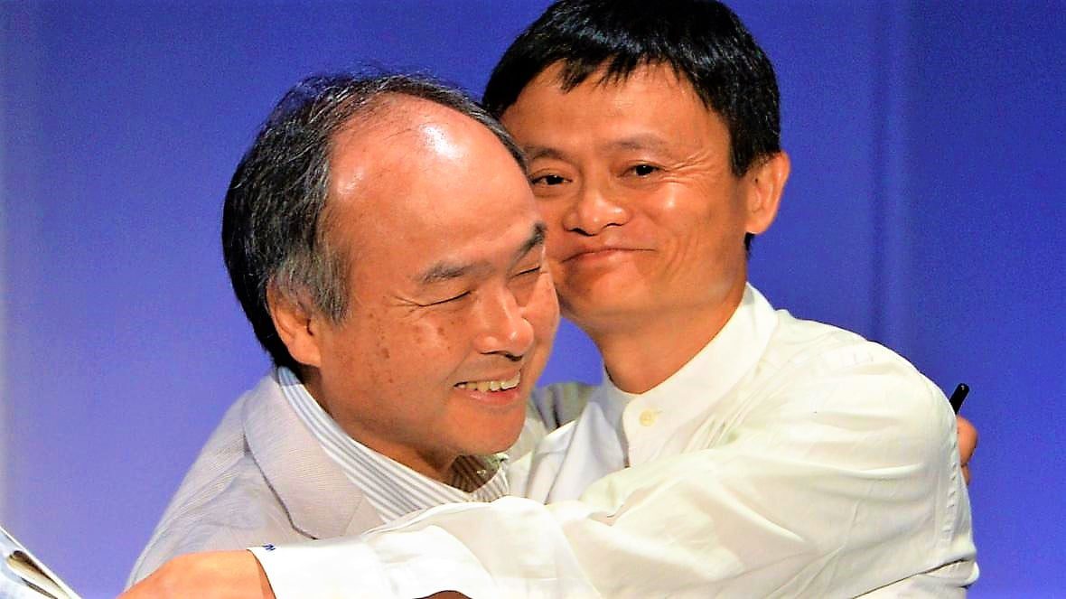 Giants of the tech world Masayoshi Son and Jack Ma quit together