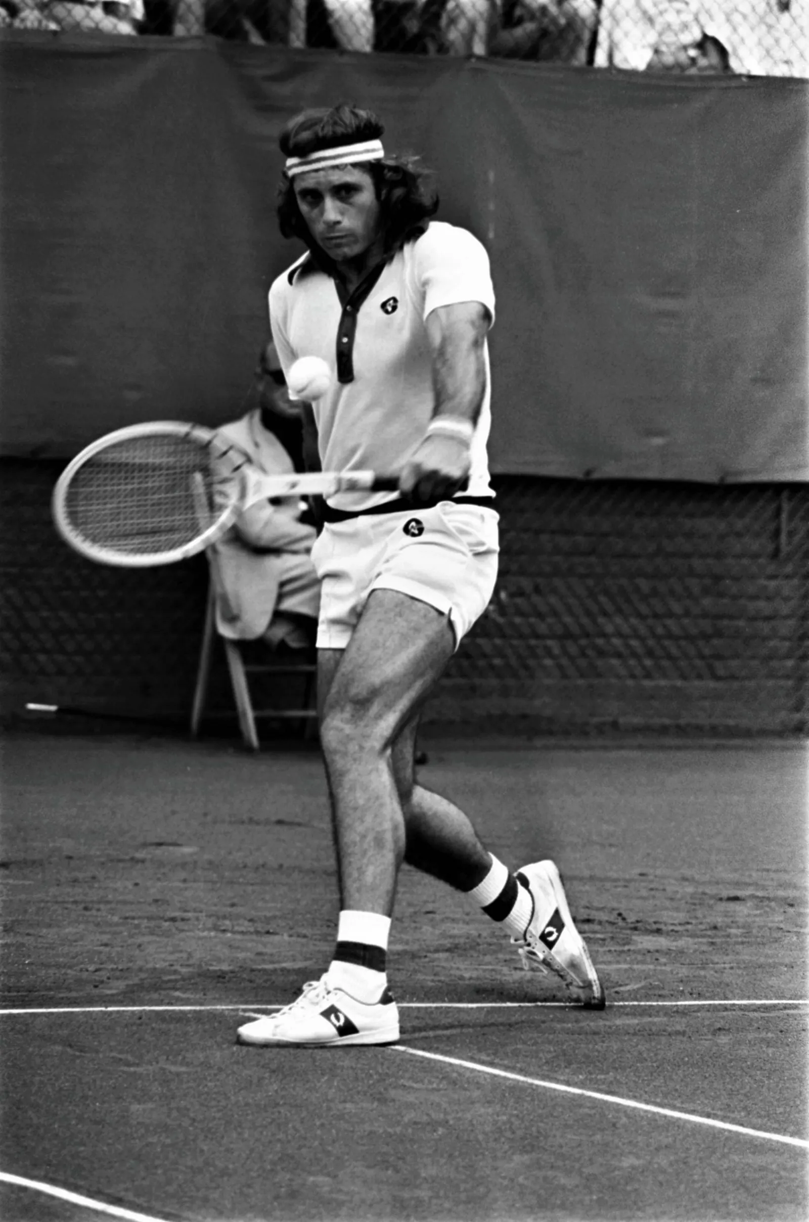 Haroon Rahim a tennis player in ground on 1975 in Grand Prix