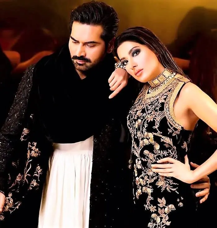 Humayun Saeed and Mehwish Hayat shoot for a magazine