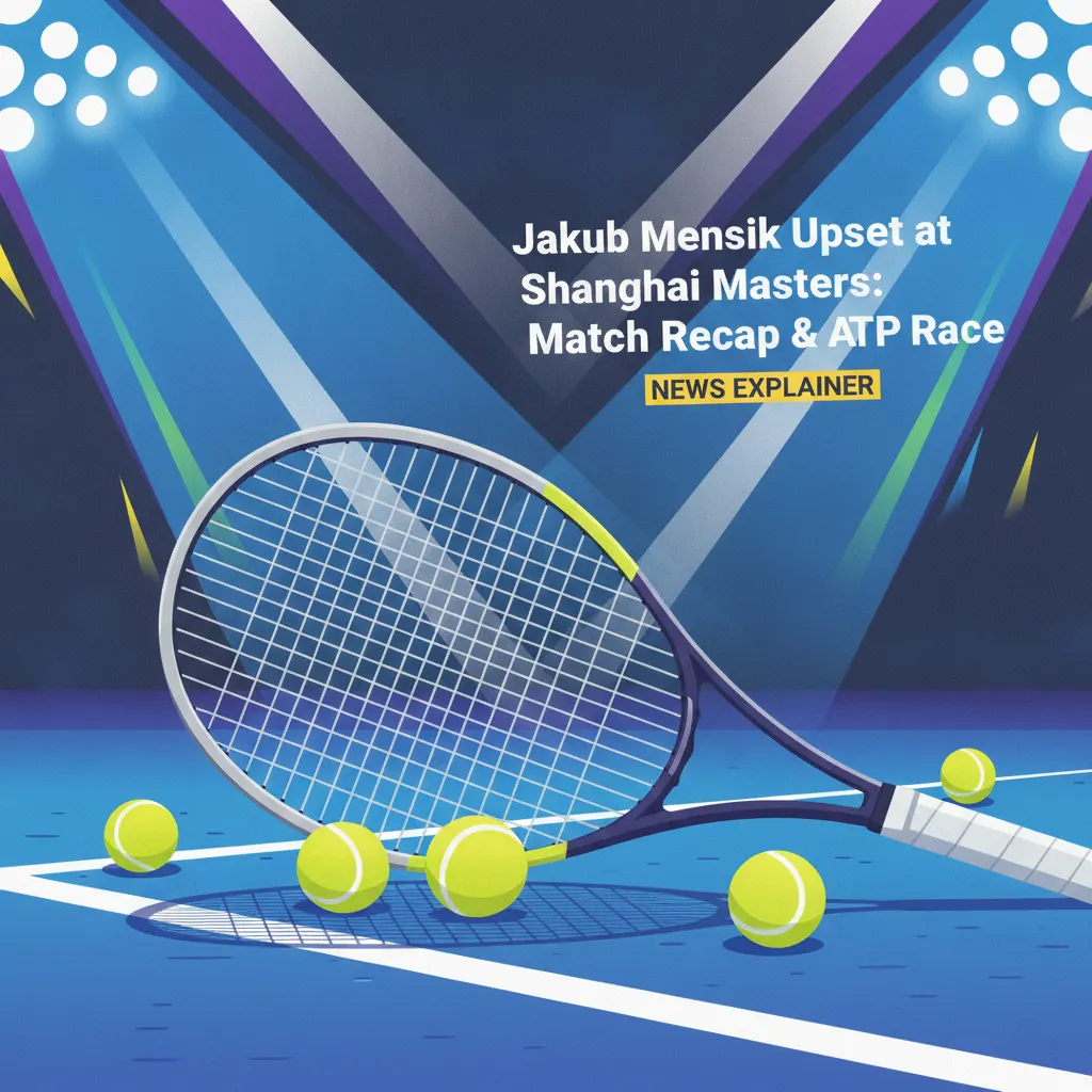 Jakub Mensik Upset at Shanghai Masters: Match Recap & ATP Race