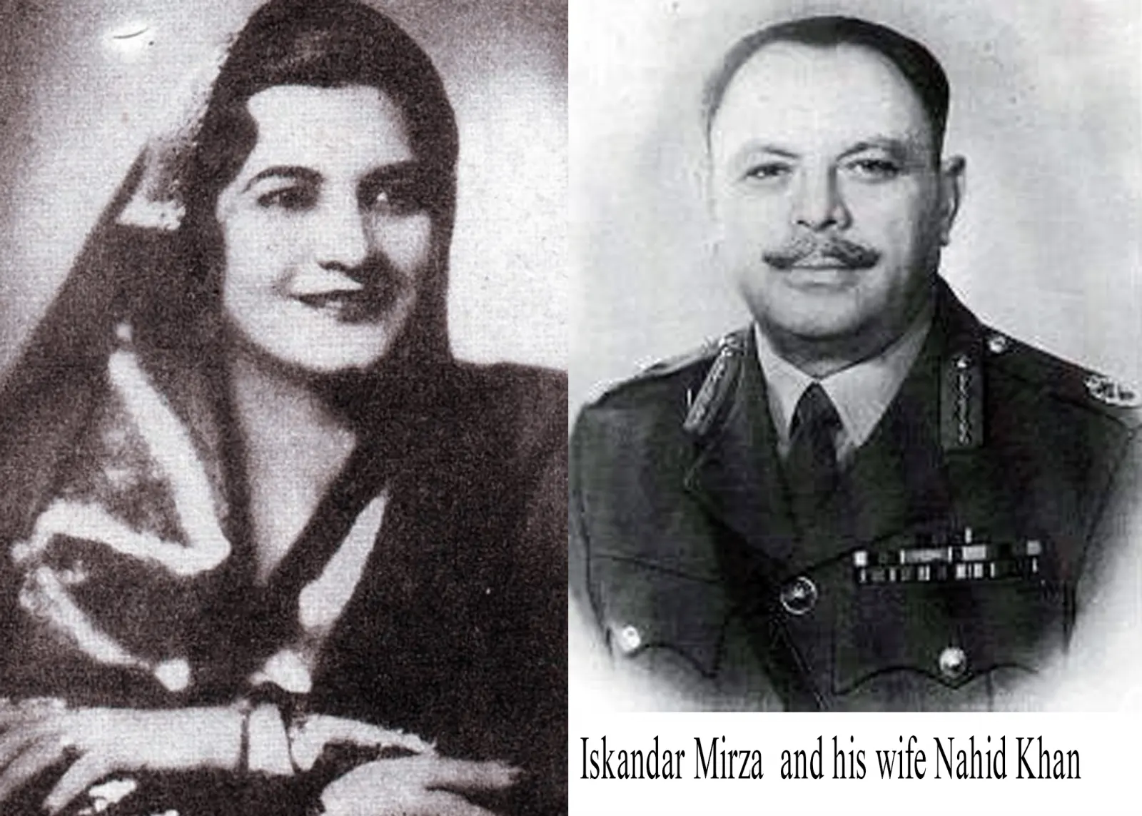 Iskandar Mirza and his wife 
