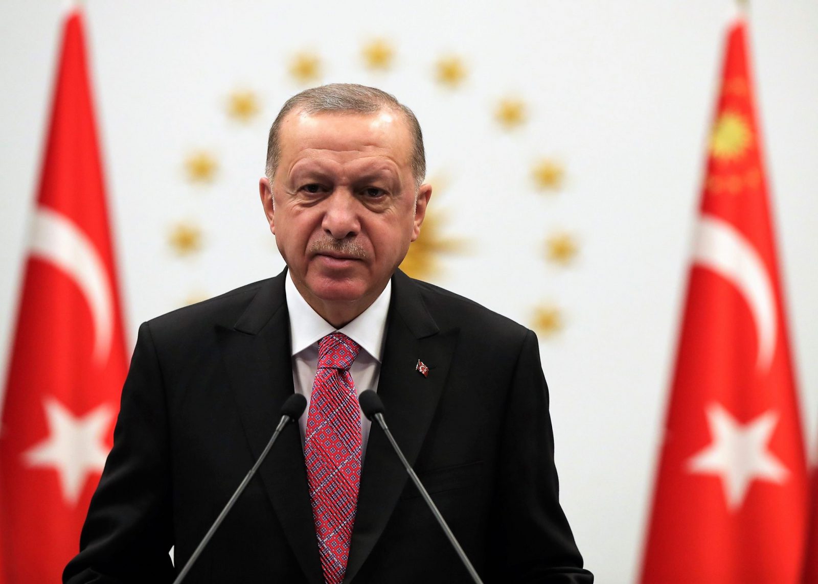 President Recep Tayyip Erdoğan speaks at the joint opening ceremony of museums in Konya, Tunceli and Bursa provinces via teleconference
