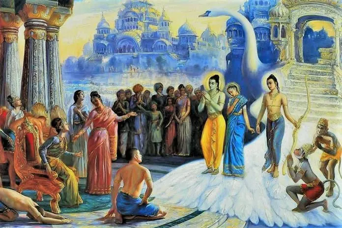 Return of Pandavas into the public for serving them