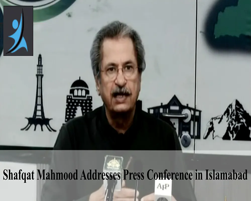 Shafqat Mahmood addresses press conference in Islamabad