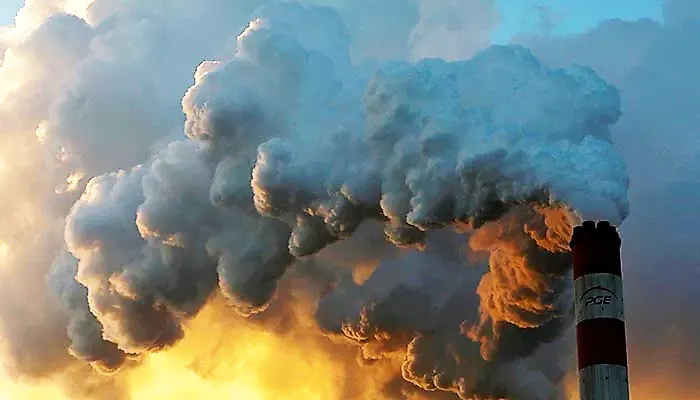 Smoke and steam billow from the Belchatow Power Station, Europe's largest coal-fired power plant, near Belchatow, Poland