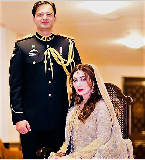 Ayesha Khan and Major Uqbah Hadeed Malik got married
