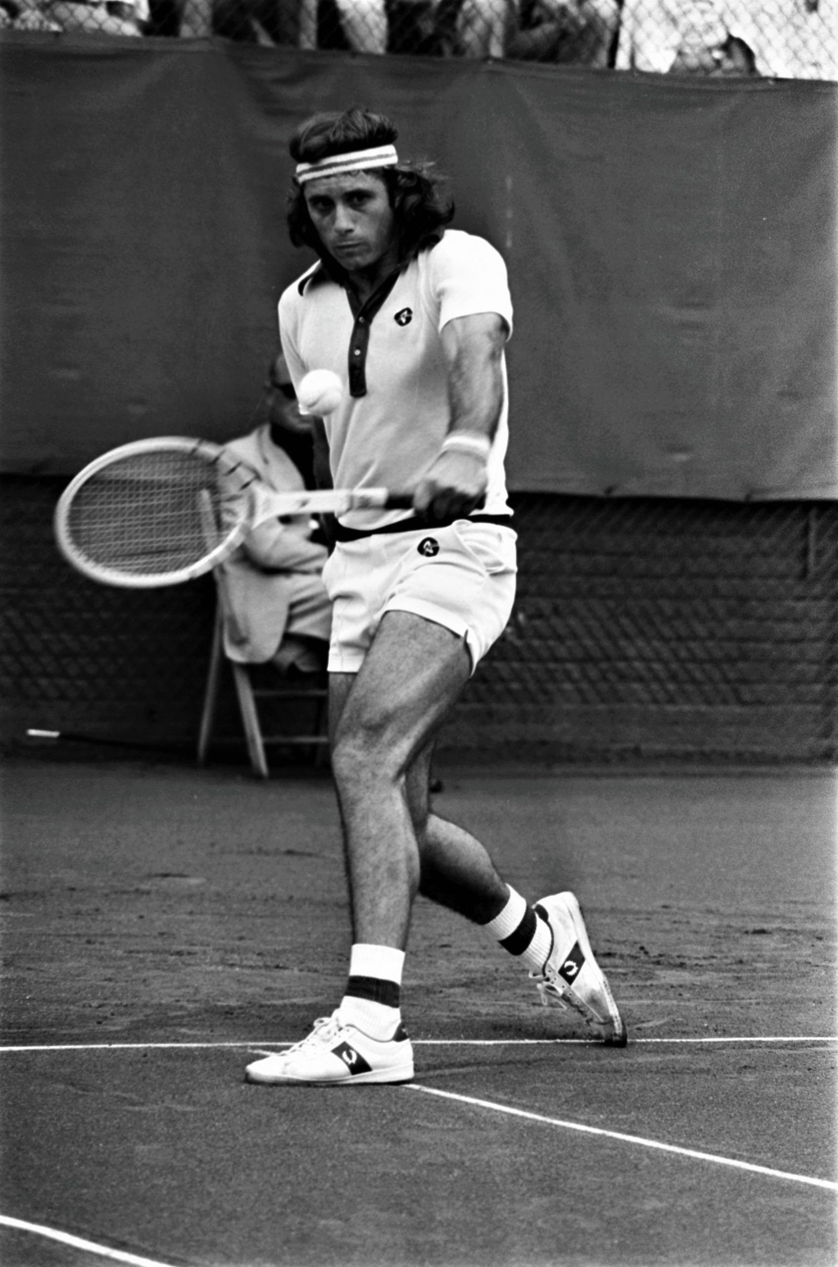 Haroon Rahim a tennis player in ground on 1975 in Grand Prix