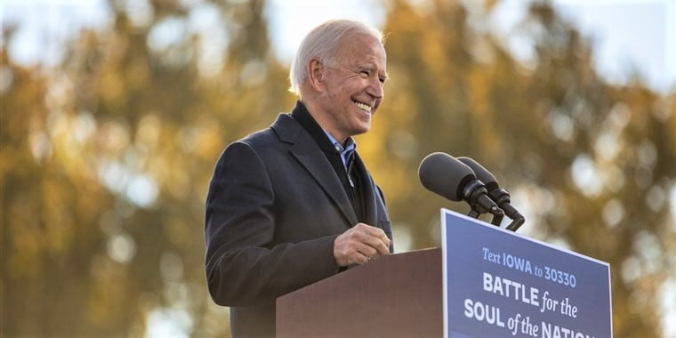 Joe Biden USA Election 2020 Presidential Candidate addressing to the public