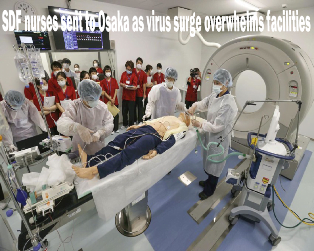 SDF nurses sent to Osaka as virus surge overwhelms facilities