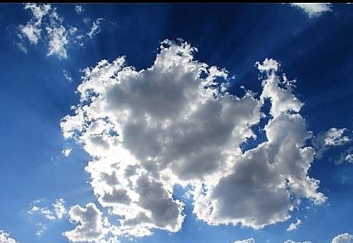 The average fluffy white clouds weigh about 1.1 million pounds.